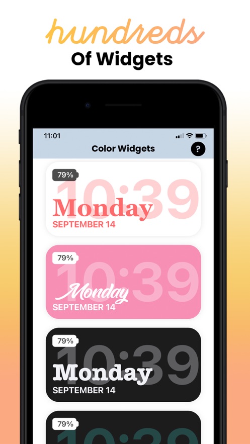 Color Widgets iPhone版 V1.3